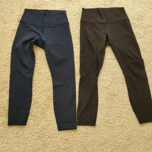 2 Pack! Lululemon Wunder Under High-Rise Crop 23", size 8